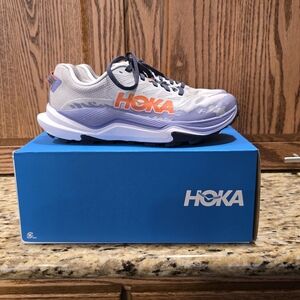 Hoka Gray and Orange Running Shoes
